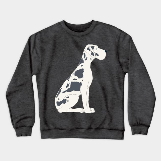 Black and White Great Dane Dog Crewneck Sweatshirt by JunkyDotCom